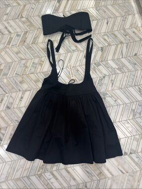 For Love And Lemons Black Mini Dress with Removable Bandeau